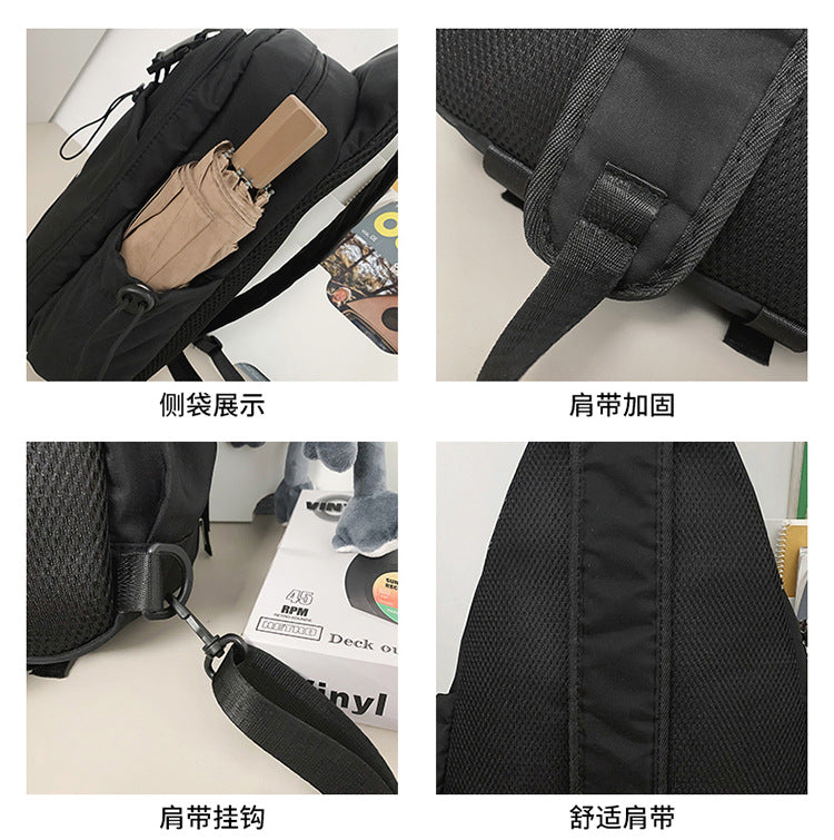 致青春 | 新款工裝斜背包韓版大容量騎乘包潮牌時尚休閒旅行背包戶外胸包「218-127」24.10-3