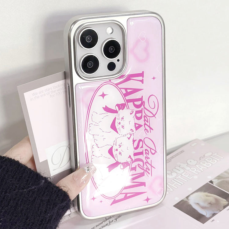 手機殼|華為p70pro電鍍銀邊滴膠13蘋果16手機殼iPhone15Promax適用14「LR1524」25.03-3
