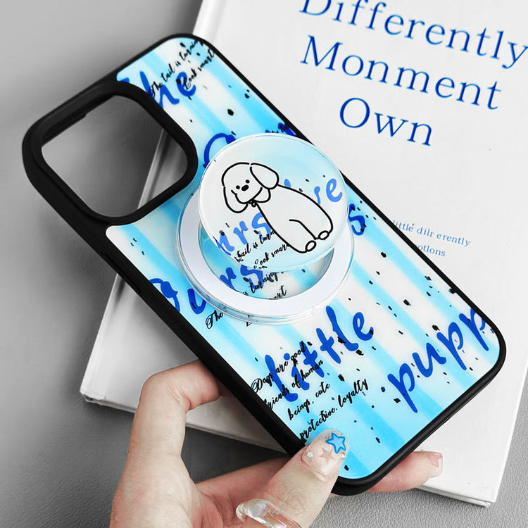 手機殼|iPhone15磁吸磨砂黑框殼14Promax磁吸支架適用12蘋果16手機殼「LR1230」24.12-2