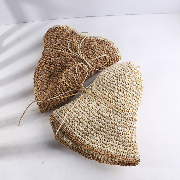 流行帽子|草編鏤空草帽女夏季2024新款遮陽防曬帽海邊度假沙灘騎行太陽帽男「C4138」24.07-3