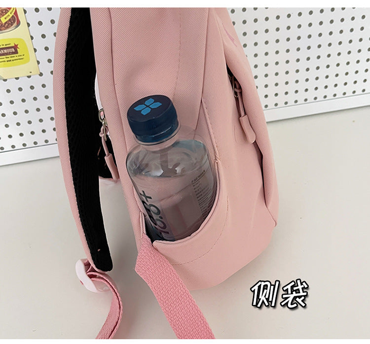 致青春 | 甜美學院風斜背雙肩包輕便簡約女大學生上課小背包可愛小書包「8770-230-2」24.03-3