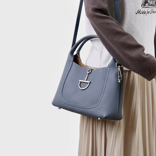 質感真皮|2025新款復古百搭韓系爆款斜背包手提水桶包手提包腋下包通勤女包「OS53069」25.10-4