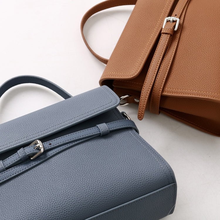 質感真皮|2025新款綁帶設計小眾輕奢高級質感通勤手提斜挎包復古單肩斜挎包「OS53100」25.11-3