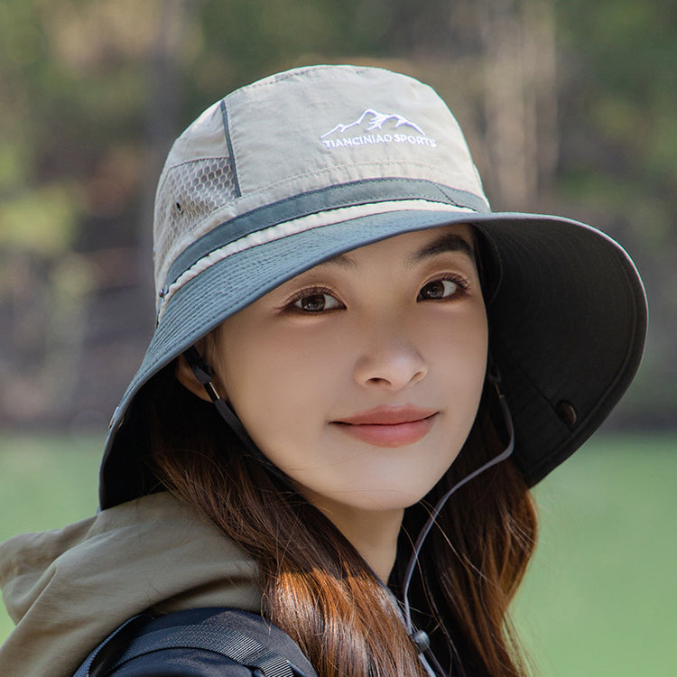 流行帽子|戶外登山帽女徒步大帽檐西部牛仔遮陽帽速乾防水防紫外線漁夫帽潮「C3912」24.05-1