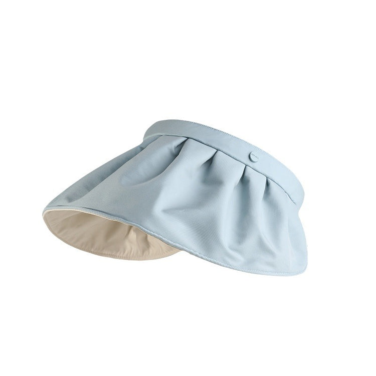 流行帽子|可折疊貝殼防曬帽子女夏時尚海邊空頂太陽帽防紫外線大帽檐遮陽帽「C4056」24.06-2