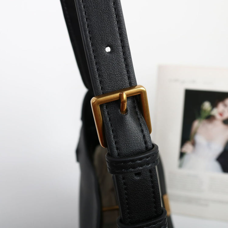 質感真皮|2024新款牛皮鎖扣托特包復古真皮水桶包大容量通勤單肩斜背包「5138#」24.08-1