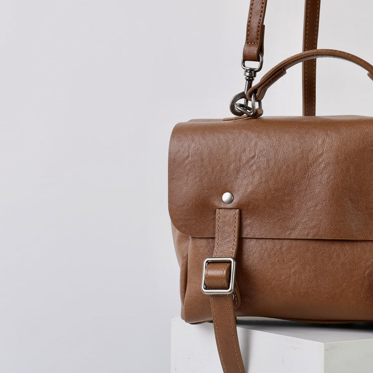 質感真皮|秋冬復古植鞣牛皮雙肩包2024新款單肩斜跨劍橋背包時尚百搭「3731」24.12-5