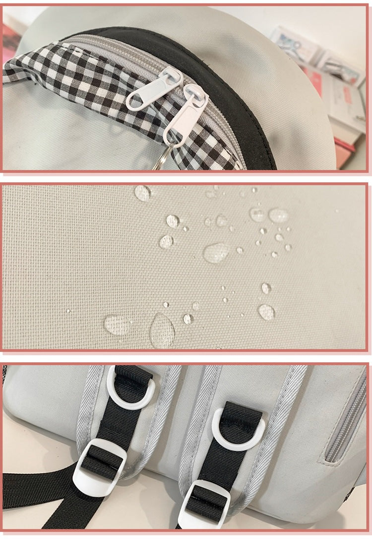 致青春 | 新款小清新可愛女孩雙肩包大容量休閒旅行背包高顏值百搭學生書包「8079-126-128」25.04-2