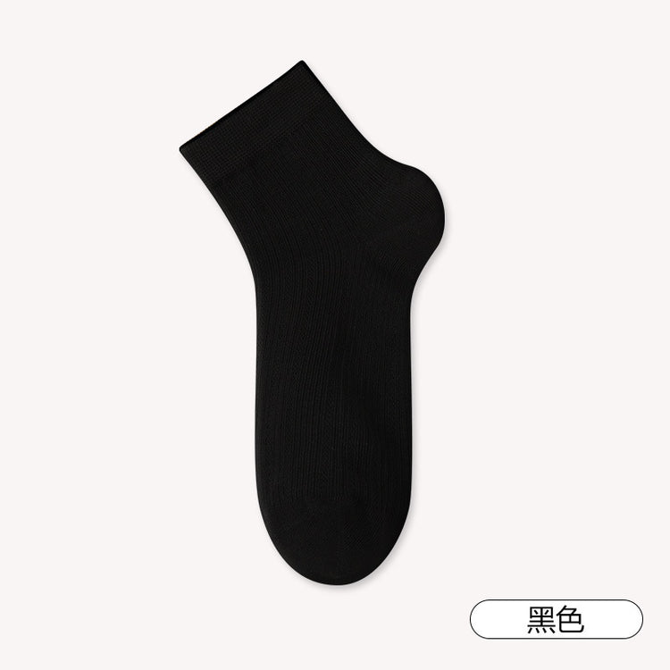 女襪|白色襪子女棉質耐磨抗起球彈力無骨短襪吸汗網眼透氣襪子批發「MI25813」25.05-2
