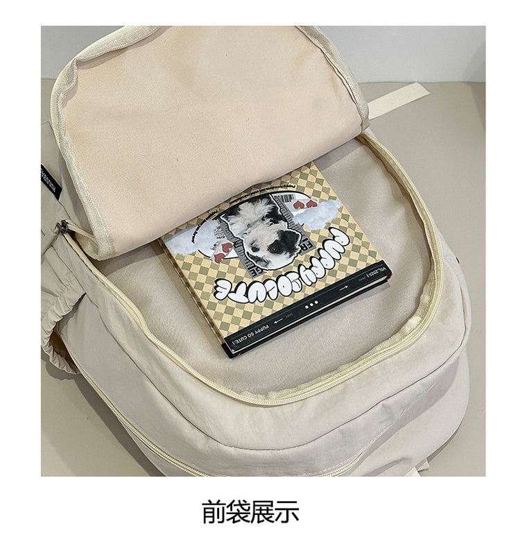 致青春 | 簡約百搭男女雙肩包休閒旅行通勤背包大容量質感學生書包「1012-127」25.04-4