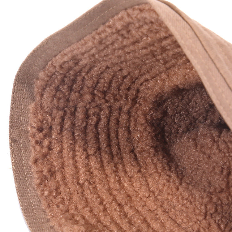 流行帽子|雙面可戴漁夫帽女冬天韓系百搭護耳帽加絨時尚顯臉小學生騎行盆帽「C4895」25.01-1