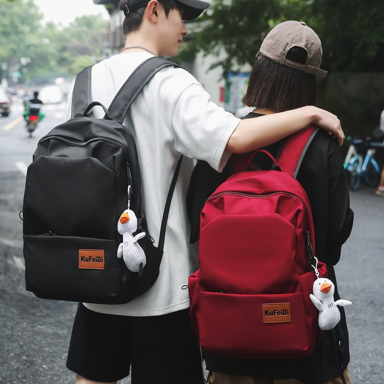 致青春|森系新款純色大容量男女初高中大學生電腦旅行雙肩背包「9023-130」25.09-4