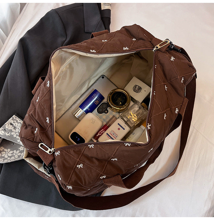 致青春|大容量輕便手提旅行包女新款套拉桿出差行李包男休閒運動健身包「9108-118」25.11-3