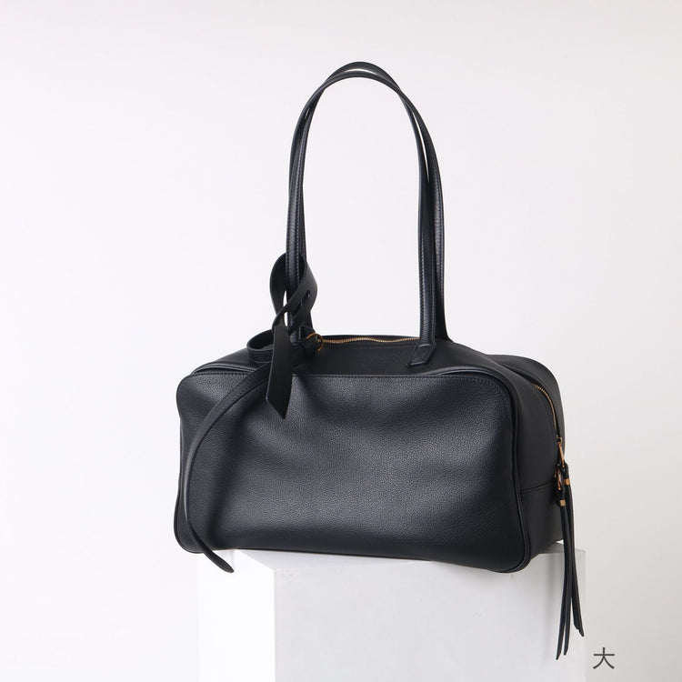 質感真皮|2025全新百搭輕奢小眾高級感波士頓大包肩托特枕頭通勤保齡球包「6163」25.07-1