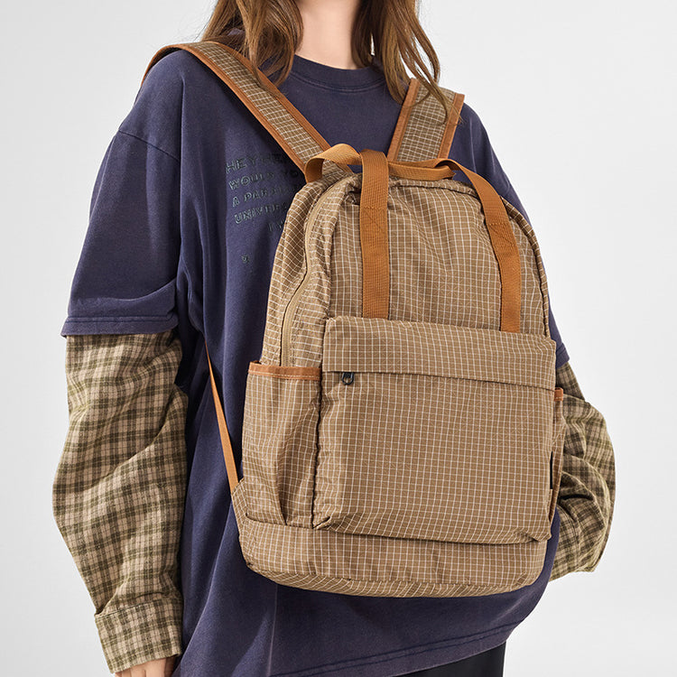 致青春|新品雙肩背包男百搭休閒可折疊大容量背包戶外通勤背包旅行包「9769-123」25.10-1