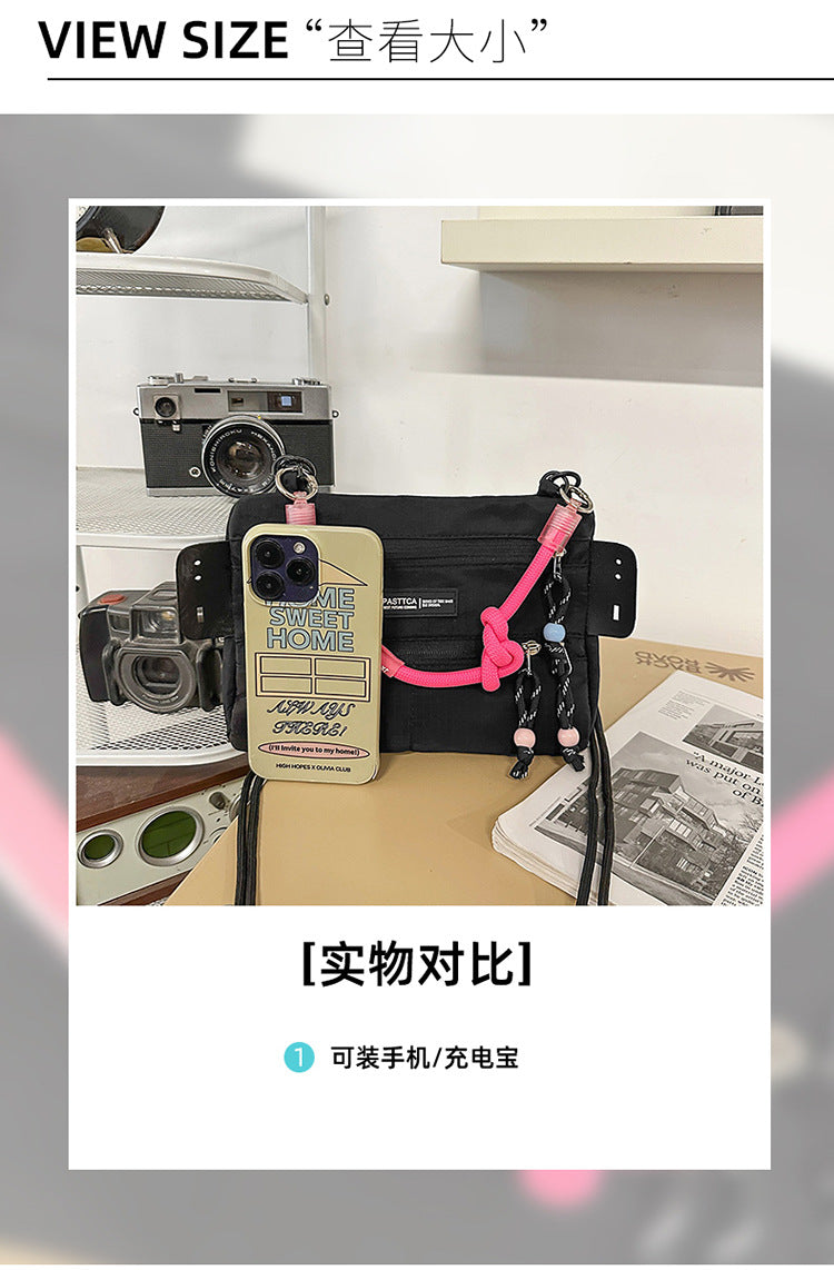 致青春|時尚百搭單肩包輕便潮流時尚斜挎包戶外運動通勤手機零錢包「303-118」25.11-4