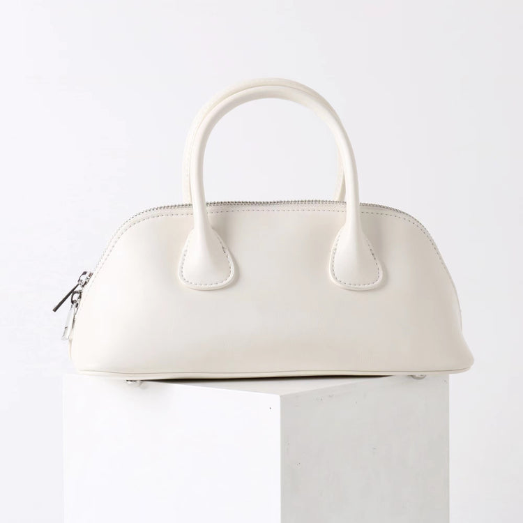 質感真皮|2025新款百搭手提包時尚優雅肩斜背包韓國小眾手提保齡球包包「6717」25.07-2