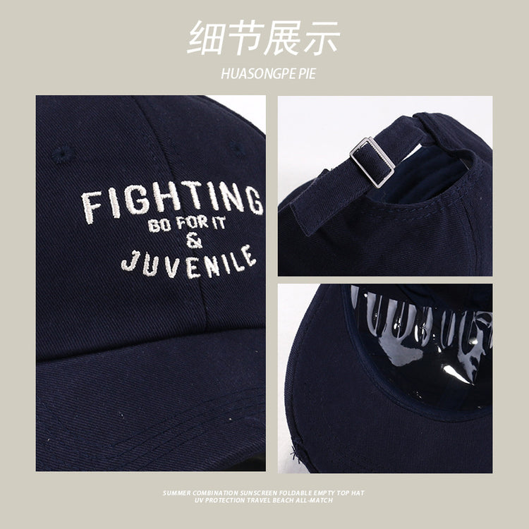 流行帽子|帽子春秋女百搭顯臉小遮陽帽學生百搭防紫外線防曬帽破洞棒球帽男「C3644」24.02-1