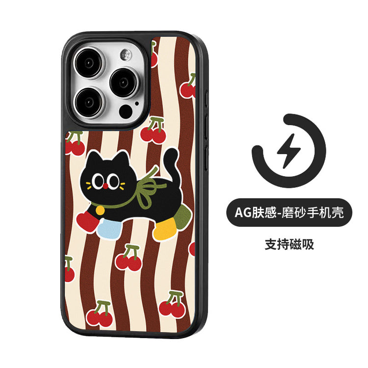 手機殼|iPhone16手機殼蘋果13Promax磁吸AG磨砂殼14適用15Pro卡通12「WYB0989」25.05-1