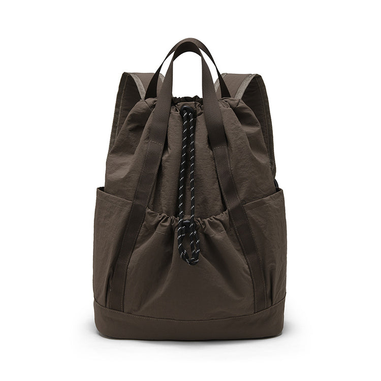 致青春|新款抽繩雙肩包騎行背包大學生羽毛球包大容量運動休閒旅行包「2025-4-125」25.07-4