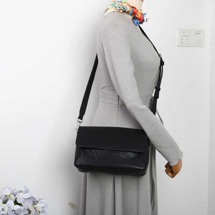 質感真皮|2024新款百搭ins復古頭層植鞣牛皮高級感包簡約時尚單肩斜背包「M-132#」24.07-3