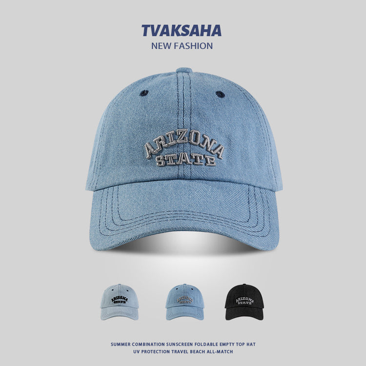 流行帽子|牛仔棒球帽夏季時尚百搭鴨舌帽潮流ins韓系戶外防紫外線太陽帽男「C4112」24.07-3