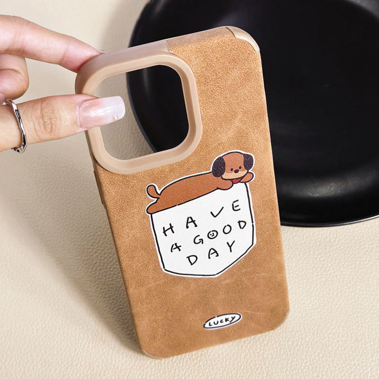 手機殼|15Promax新款13Pro卡通12適用11蘋果16手機殼iPhone14貼皮殼「LR1217」24.12-3