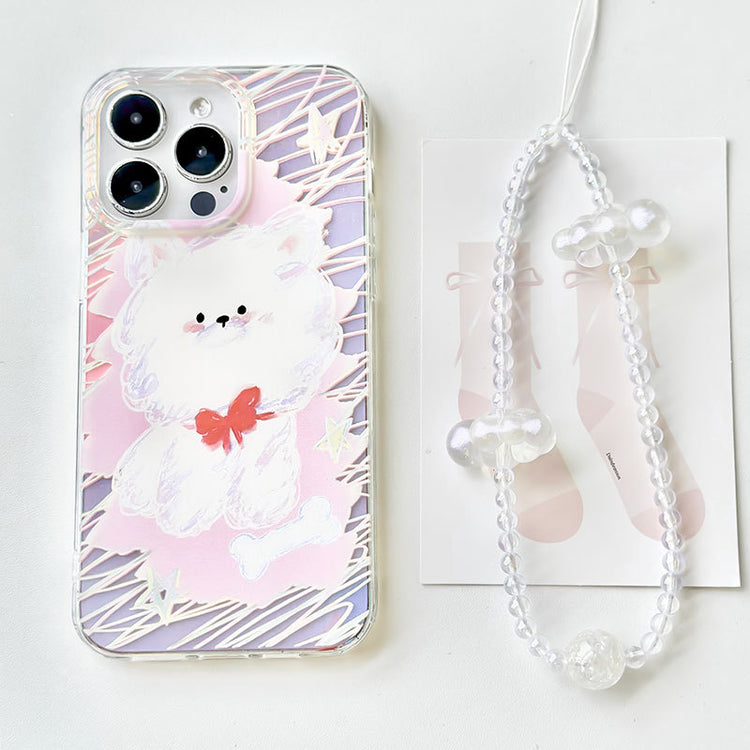 手機殼|iPhone15pro羽紗手機殼女蘋果14大孔透明13/12Pro適用11「LR0942」24.07