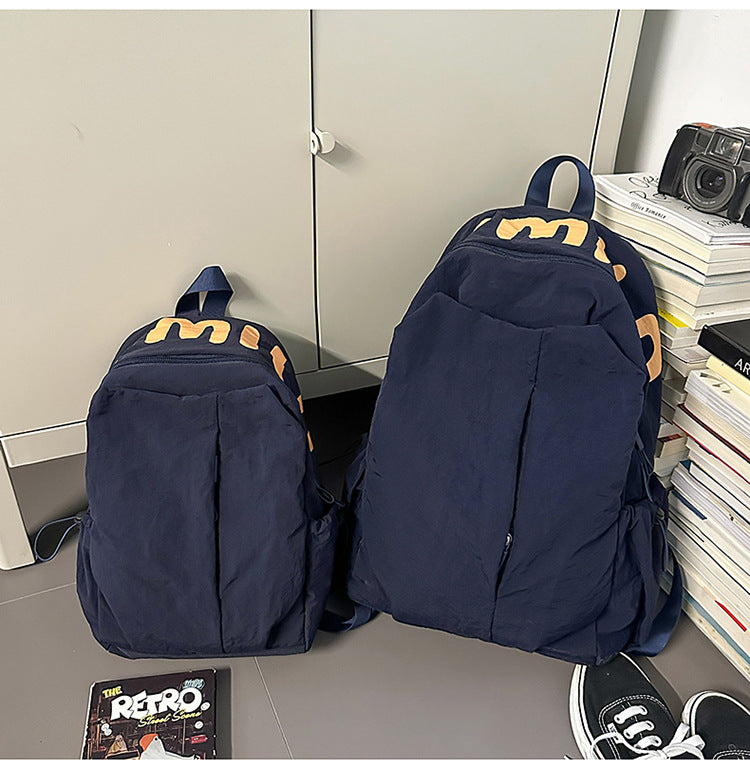 致青春|簡約百搭雙肩包輕便休閒旅行大容量戶外背包初高中生學生書包「125-130」25.07-5