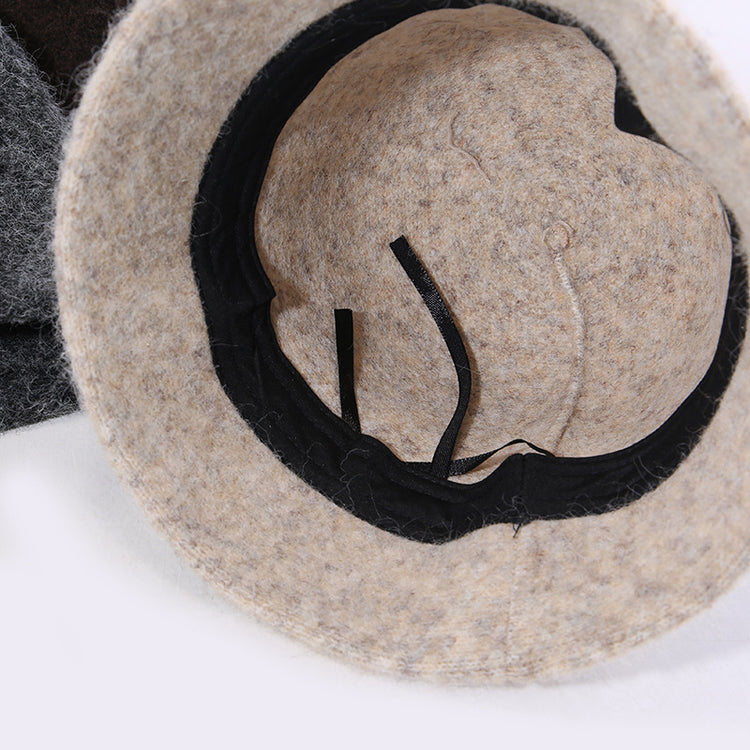 流行帽子|秋冬新款毛絨漁夫帽子女大頭圍保暖毛絨水桶帽韓版時尚顯臉小盆帽「C5659」25.09-5