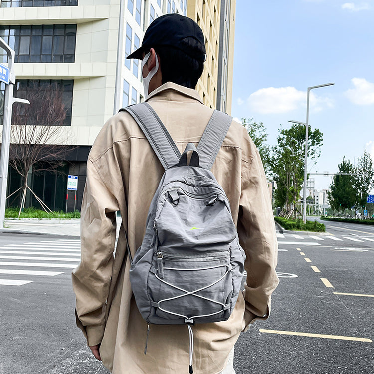 致青春|旅遊輕便小背包女2024新款戶外登山包超輕防細雨尼龍休閒小書包男「8019-128」24.10-1