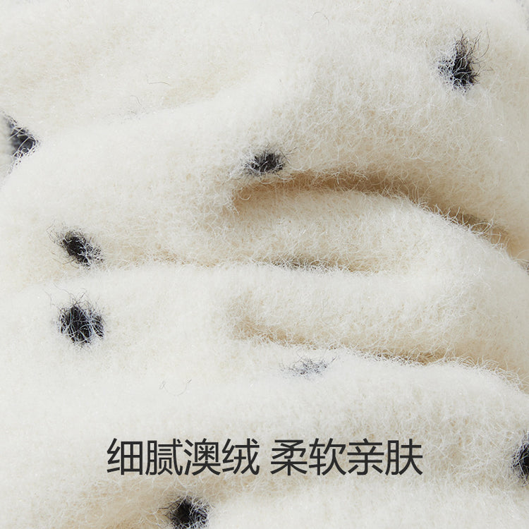 女襪|加絨加厚襪子女秋冬蓄熱鎖溫保暖親膚澳絨襪小狗刺繡彈力中筒襪「HC5106」24.12-1