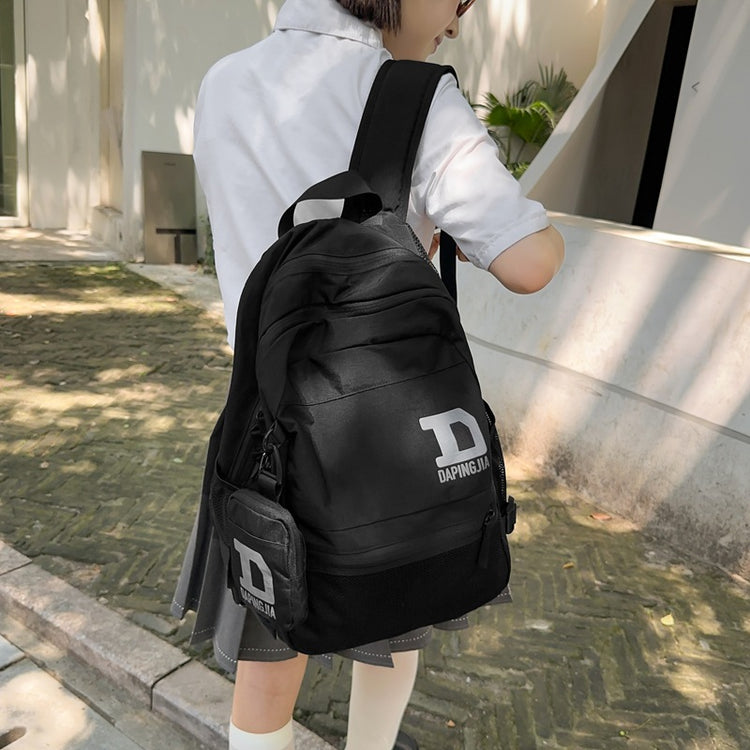 致青春|韓版字母雙肩包尼龍背包旅行包旅行戶外運動包學生背包校園書包附小掛包「2086-133」24.09-1