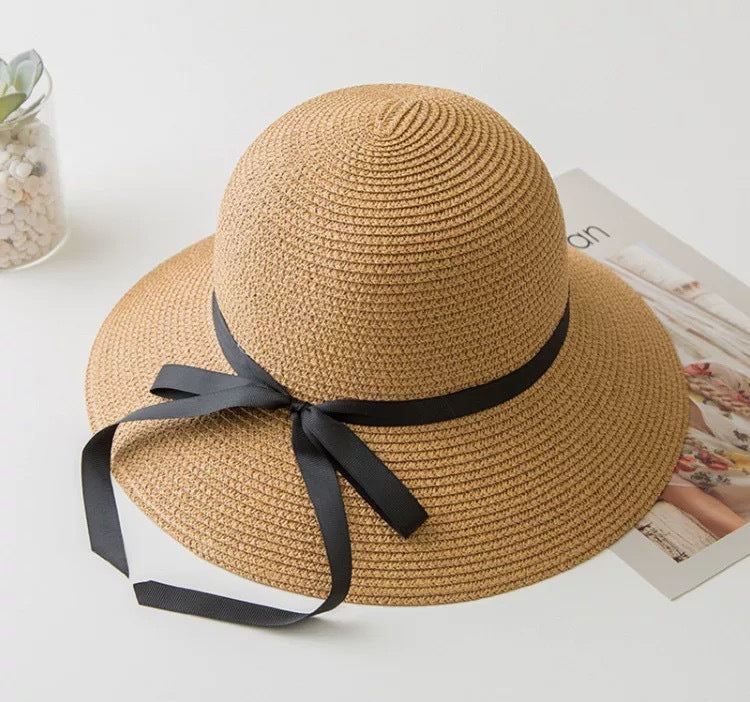 流行帽子|夏季新款鏤空透氣帽子女編織草帽遮陽沙灘水桶帽海邊太陽帽子批發「C5038」25.05-2