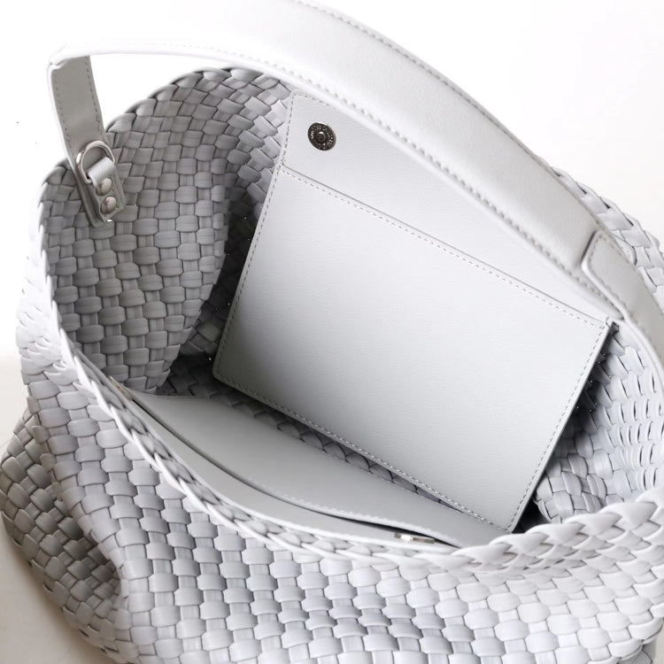 質感真皮|2025新款編織托特包女新款小眾設計高級感通勤大容量單肩腋下包包「7030」25.06-3