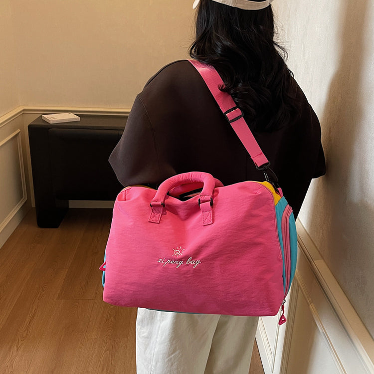 致青春|彩色行李袋旅行包運動收納街頭新款包多用途大容量輕便健身包「808-139」25.11-3