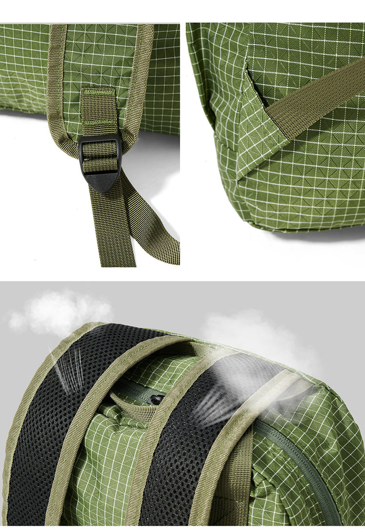 致青春|新品雙肩背包男百搭休閒可折疊大容量背包戶外通勤背包旅行包「9769-123」25.10-1