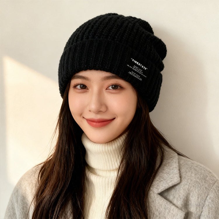 流行帽子|帽子女秋冬季2025新款顯臉小毛線冷帽保暖護耳針織堆堆帽男大頭圍「C1535」25.11-4