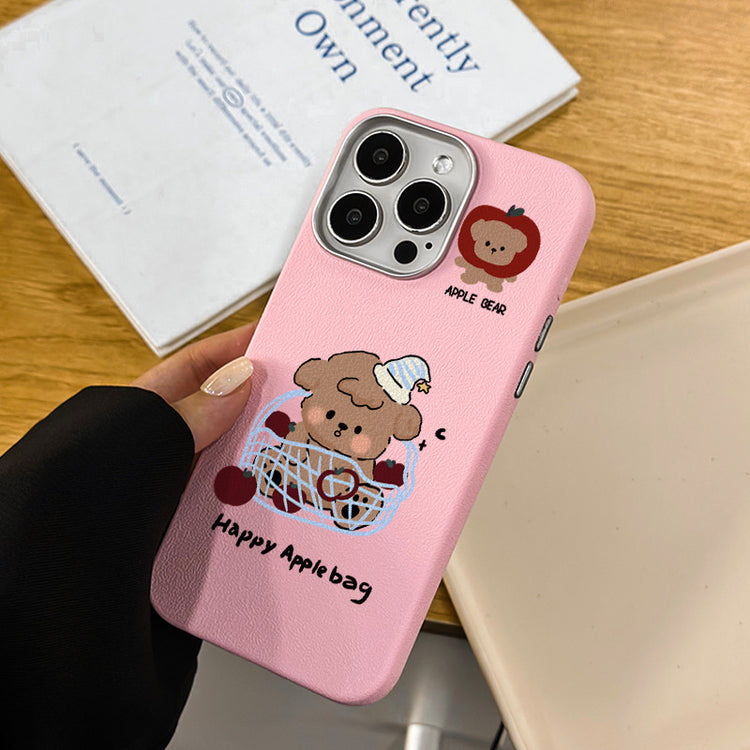 手機殼|iPhone16Promax適用15新款14蘋果13手機殼12銀框皮紋殼11批發「WL0324」25.04-3