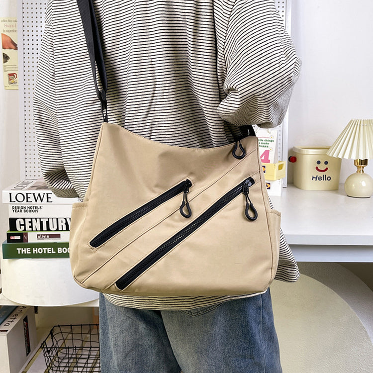 致青春|休閒托特包跨境大容量簡約純色斜背包輕便百搭質感多隔層單肩包「914-119」25.02-3