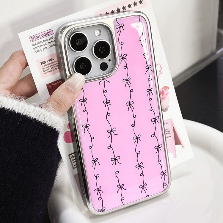 手機殼|iPhone16Pro高級感蘋果15ProMax手機殼14plus電鍍銀邊滴膠適「LR1587」25.04-4