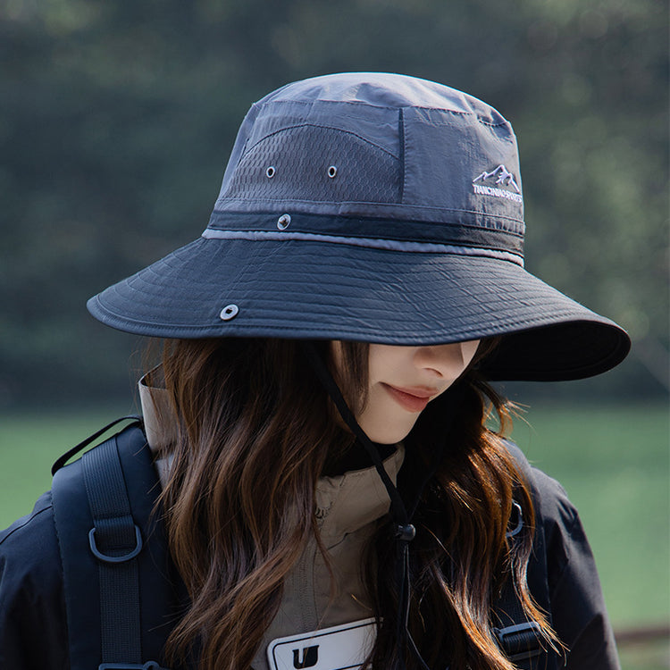 流行帽子|戶外登山帽女徒步大帽檐西部牛仔遮陽帽速乾防水防紫外線漁夫帽潮「C3912」24.05-1