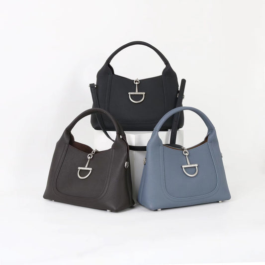 質感真皮|2025新款復古百搭韓系爆款斜背包手提水桶包手提包腋下包通勤女包「OS53069」25.10-4