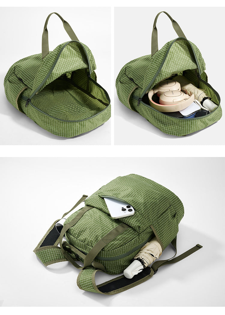 致青春|新品雙肩背包男百搭休閒可折疊大容量背包戶外通勤背包旅行包「9769-123」25.10-1