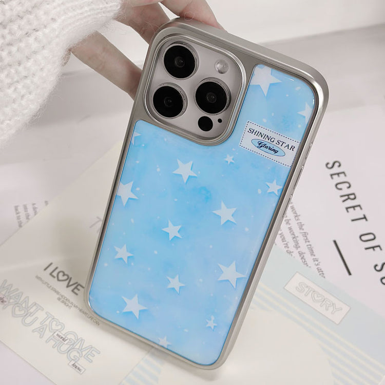 手機殼|iPhone16手機殼15電鍍銀邊滴膠15plus適用iPhone12Pro星星14「LR1376」25.04-1