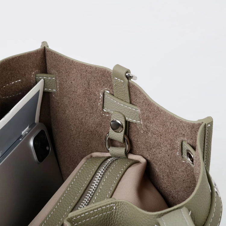 質感真皮|2025新款百搭高級大容量時尚手拎單肩斜背包通勤真皮女包質感「52930 523006」25.05-1