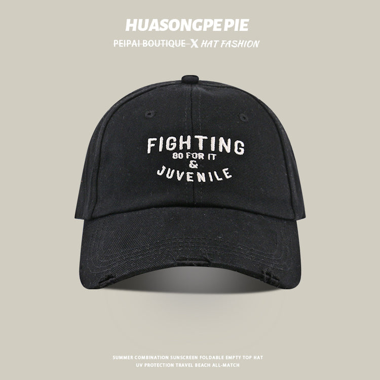 流行帽子|帽子春秋女百搭顯臉小遮陽帽學生百搭防紫外線防曬帽破洞棒球帽男「C3644」24.02-1