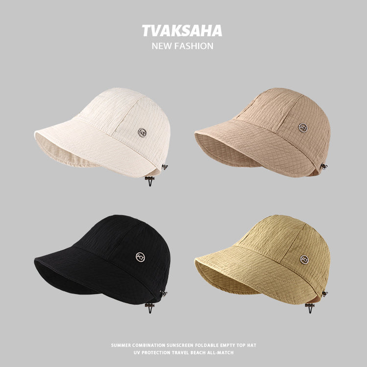 流行帽子|帽子女夏季防曬漁夫帽學生戶外防紫外線顯臉小趙露思同款休閒遮陽「C3934」24.08-4