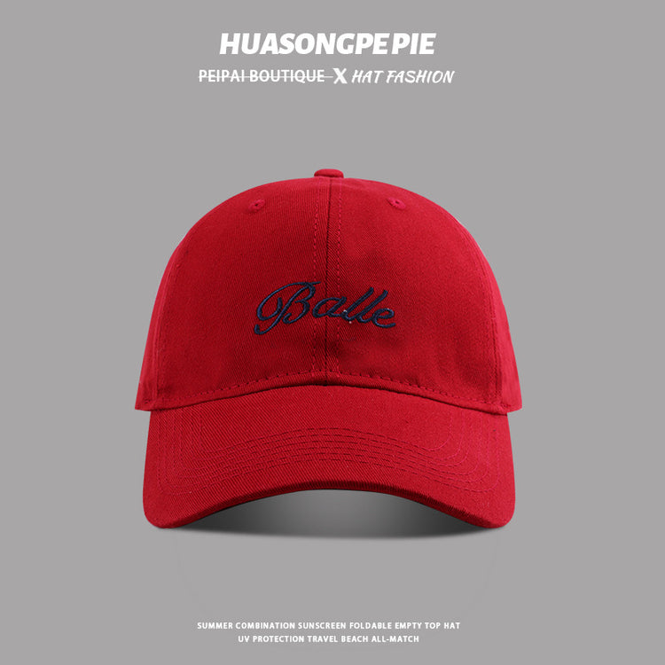 流行帽子|刺繡棒球帽女夏季彎檐顯臉小遮陽帽學生百搭騎行鴨舌帽防曬太陽帽「C3799」24.04-2