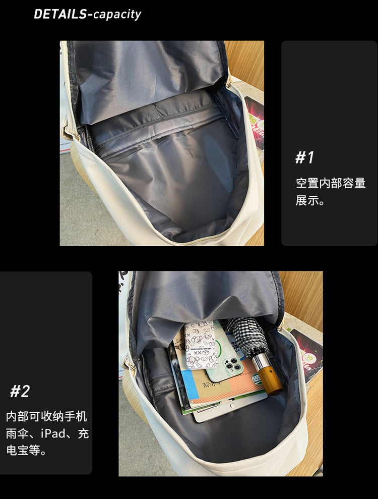 致青春|書包男韓版高中日系大學生大容量ins潮雙肩包國中女背包「297-132」25.02-1